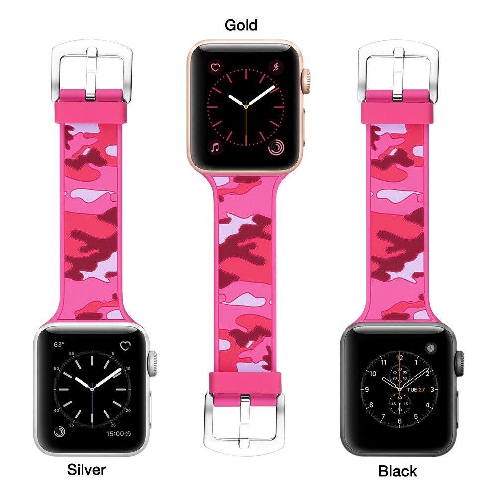 Sport Silicone strap For Apple Watch 4 3 2 1 band 44mm 40mm correa iWatch band 42mm 38mm Colorful Silicone Bracelet belt