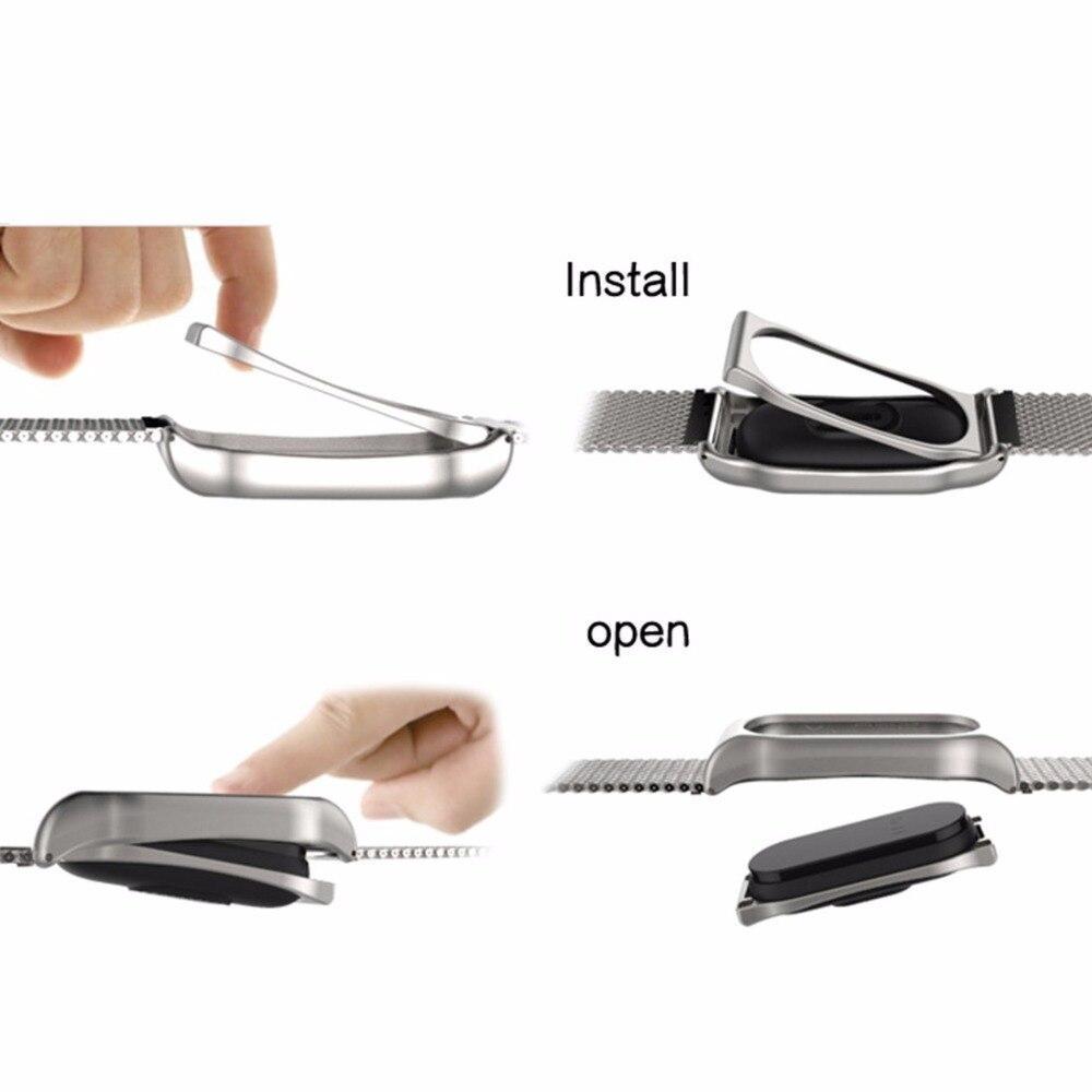 stainless steel watch strap For Xiaomi Mi band 2 bracelet Screwless Replacemen Bracelet Smart miband 2 Wristbands belt