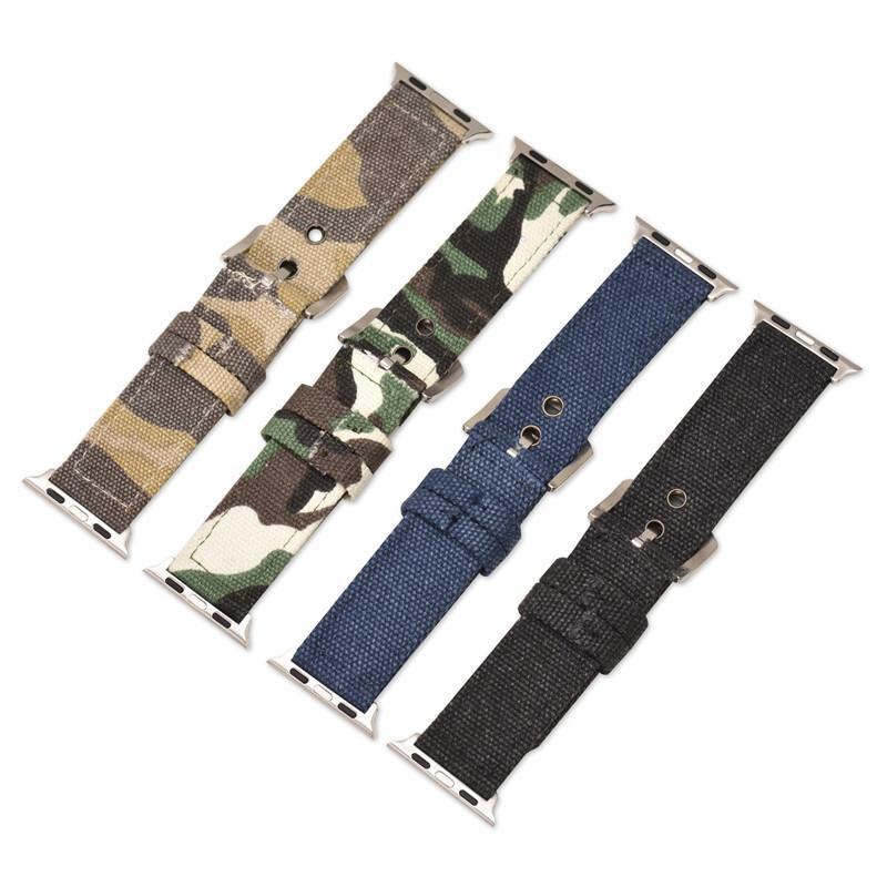 Sport Nylon strap for apple watch 4 band 44mm 40mm correa iwatch series 3 2 1 42mm 38mm Camouflage canvas wrist bracelet belt