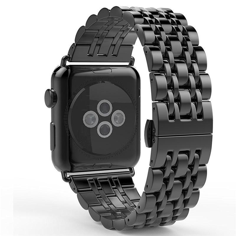 Strap For Apple Watch band 44mm 40mm apple watch 5 4 3 iwatch band 42mm/38mm correa Stainless Steel pulseira Butterfly watchband