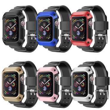 case+strap For Apple Watch band apple watch 4 5 Case 44mm 40mm iwatch 4 5 Rugged TPU Protective cover case watchband bracelet