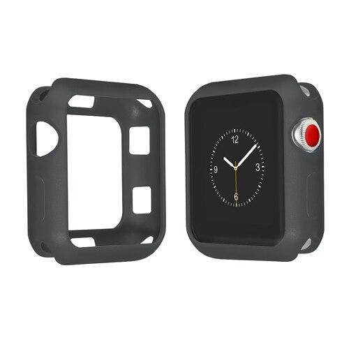 Silicone Cover Case For Apple Watch band apple watch 5 4 3 44mm 40mm iWatch case 42mm/38mm Soft protective Frame Full Protection