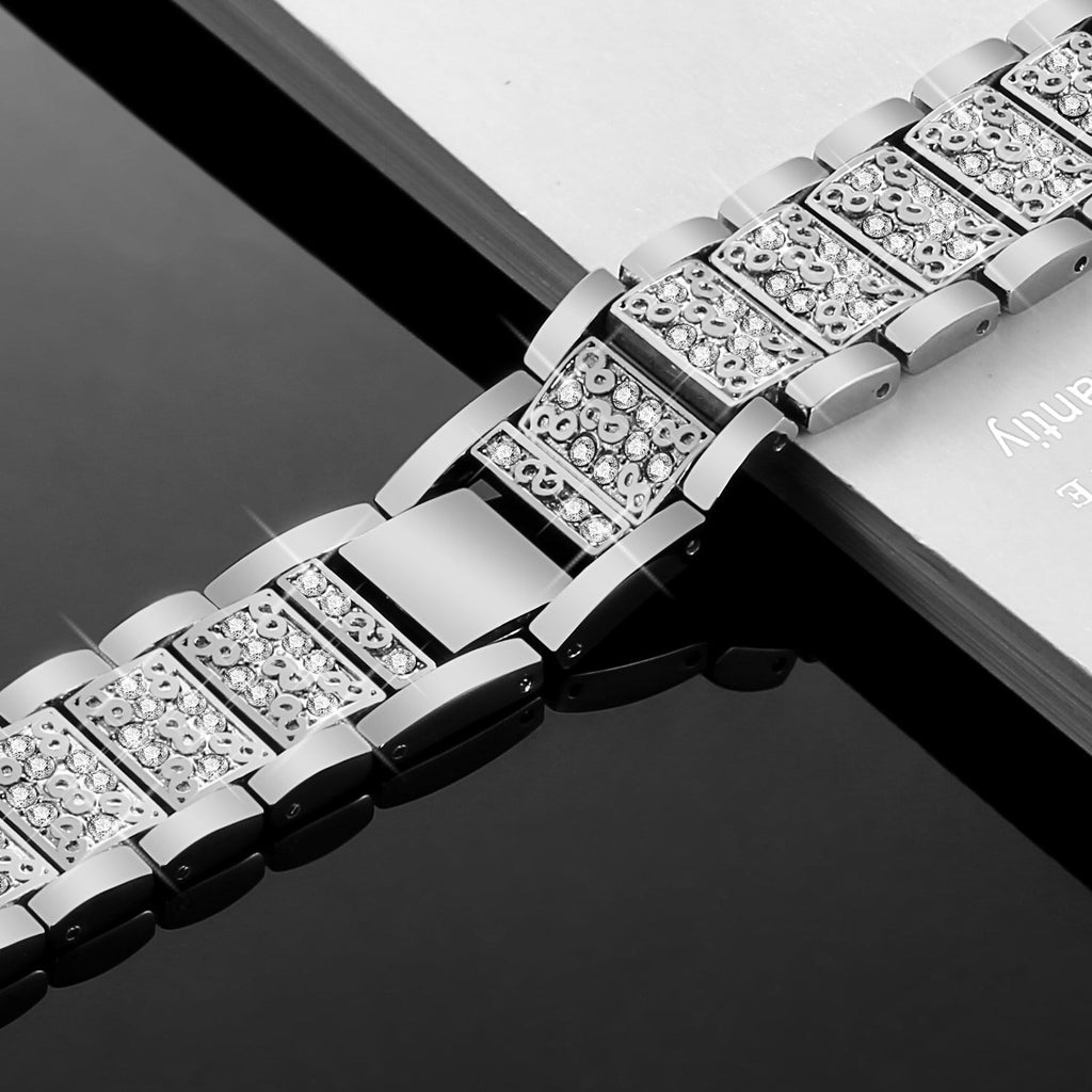 Diamond Strap For Apple Watch band 40mm/44mm correa iwatch band 42mm/38mm apple watch 5 4 3 2 1  stainless steel bracelet belt