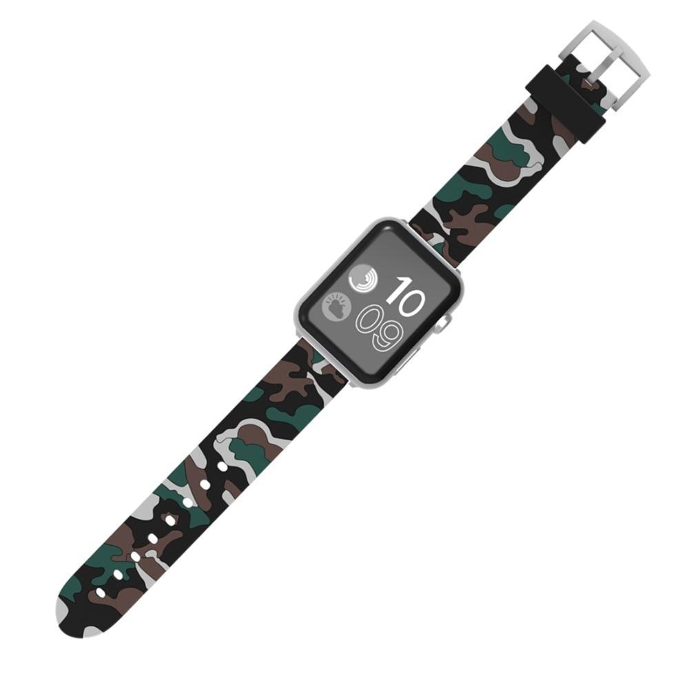 Sport silicone strap For Apple watch band 42mm 38mm Iwatch series 3 2 1 Camouflage wrist bands bracelet watchband belt