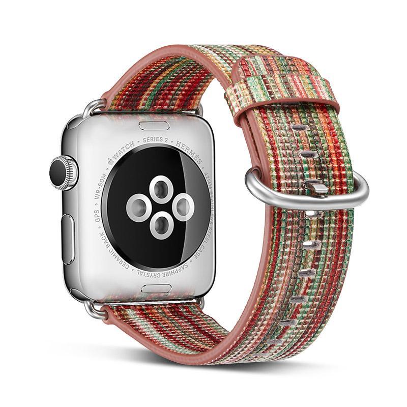 Leathter strap For Apple Watch band apple watch 5 4 3 44mm/40mm Flower print correa iwatch band 5 42mm/38mm bracelet watchband