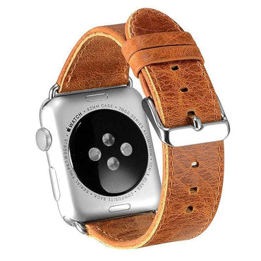 genuine leather strap For Apple Watch band apple watch 5 4 3 44mm/40mm 42mm 38mm crazy horse classic metal clasp watchband belt