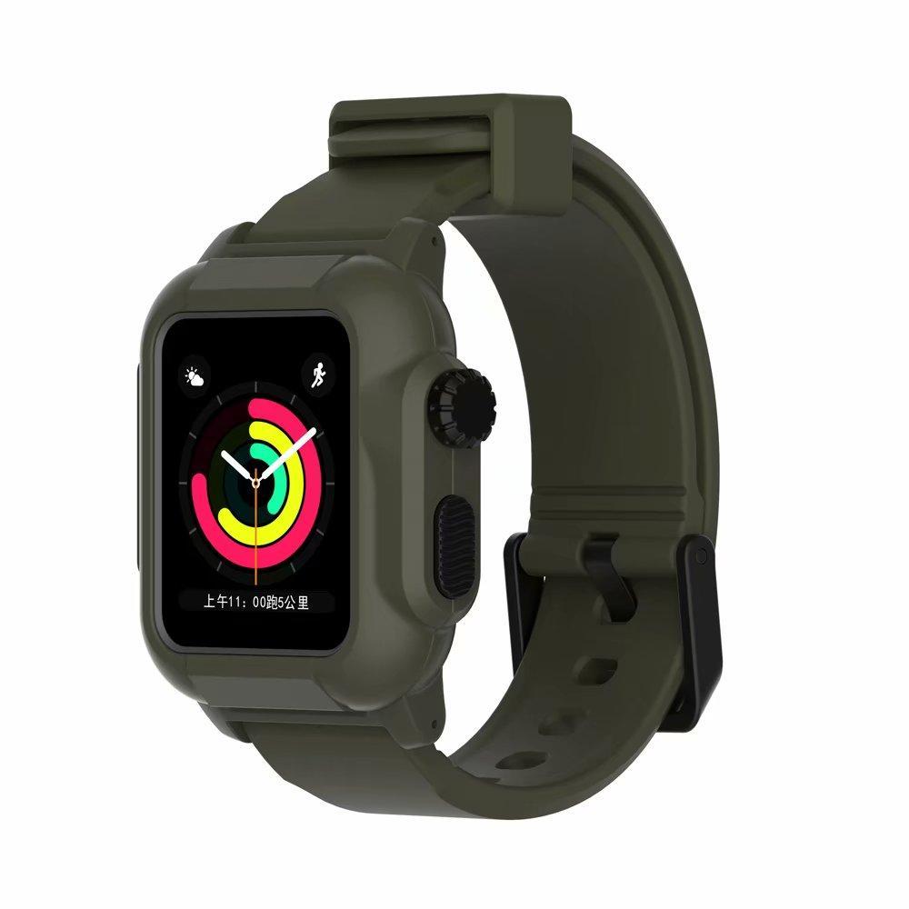 Luminous Sport case+Strap For Apple Watch band apple watch 4 3 5 44mm/40mm/42mm waterproof Iwatch band Bracelet case  cover
