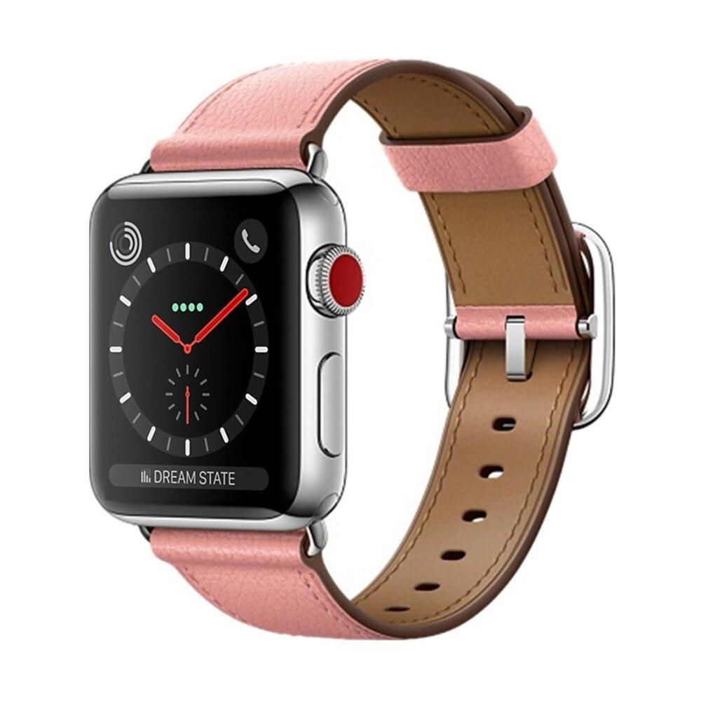 Leather Classic Buckle strap For apple watch band Apple watch 4 3  42mm/44mm iwatch series 3 2 1 wrist belt crazy horse bracelet