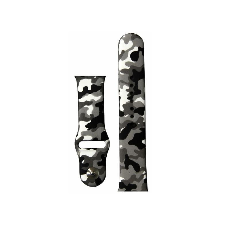 Sport Strap For Apple Watch band 42mm 38mm Silicone iwatch series 3 2 1 Camouflage pattern wristband bracelet belt Case
