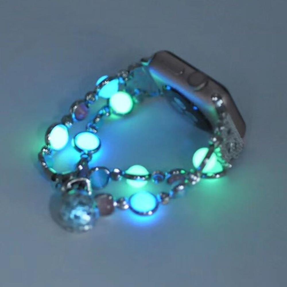 Luminous agate strap For Apple watch band apple watch 5 4 3 band 40mm 44mm iwatch band 5 4 3 38mm 42mm Woman pearl bracelet belt