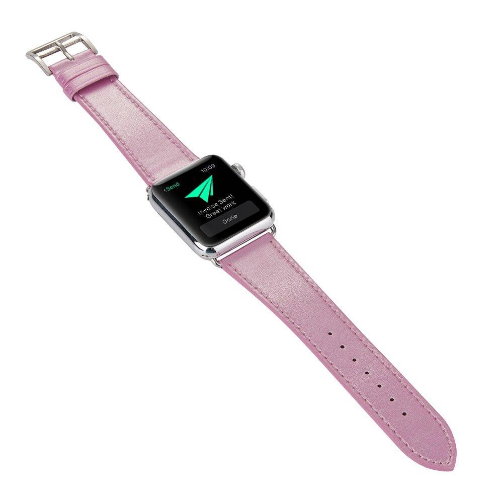 Genuine Leather strap For Apple Watch Band apple watch 5 4 3 band 44mm 40mm correa Iwatch series 5 4 42mm/38mm flash bracelet watchband belt