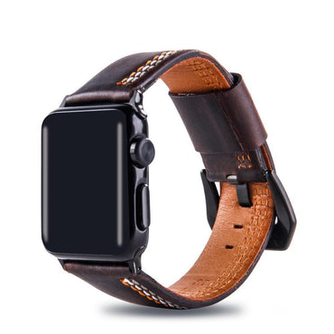 Genuine Leather strap For Apple Watch band 42mm 38mm 44 mm 40mm apple watch 4 3 2 1 iwatch band Suture Style watchband Bracelet