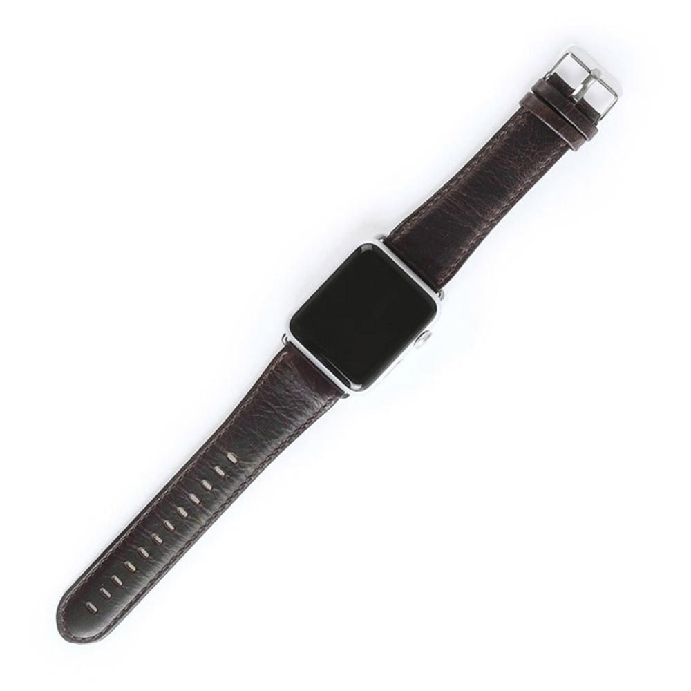 Genuine Leather strap For Apple Watch band 42mm(44mm)/38mm(40mm) iwatch 4 3 2 1 Crazy horse wrist bracelet watchband