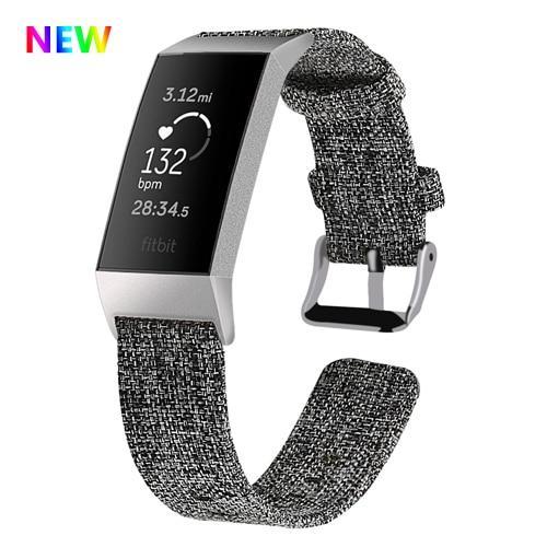 Canvas strap for fitbit charge 3 band replacement watchband Solid color wrist bracelet belt for fitbit charge3 new watchband