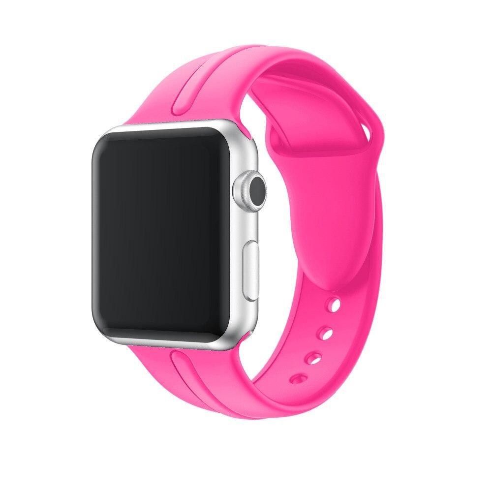 silicone Sport band For Apple Watch 4 44mm/40mm strap correa iwatch series 4/3/2/1 42mm/38mm wrist bracelet rubber belt