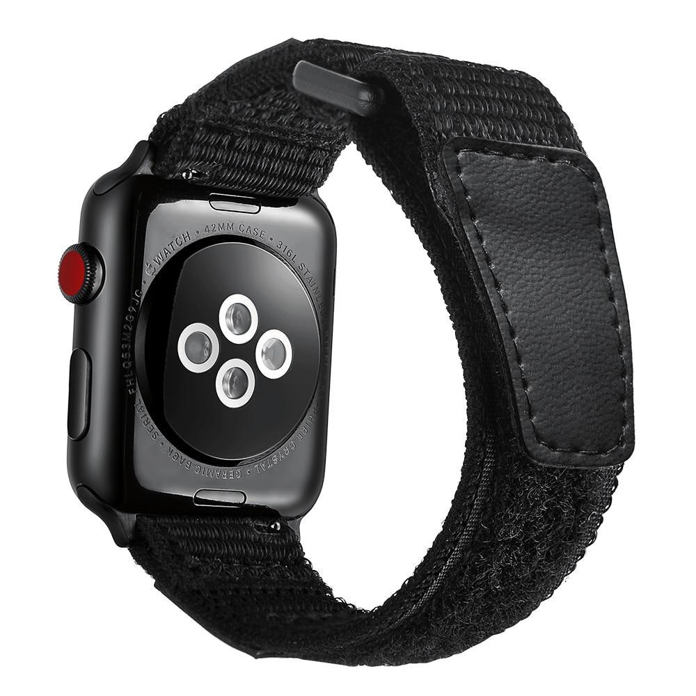 leather Sport Loop For Apple Watch 4 band 44mm/40mm Woven nylon IWATCH series 3/2/1 42mm/38 Breathable wrist Bracelet