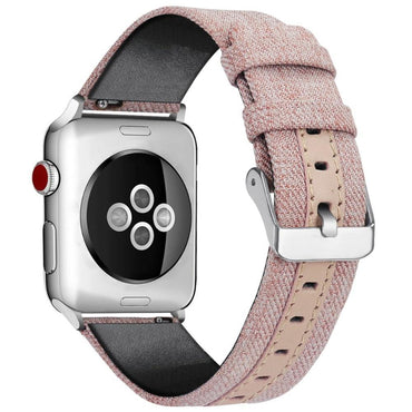 Canvas Leather strap For Apple watch band apple watch 5 4 3  44mm 40mm 42mm 38mm Iwatch series 5 4 3 correa bracelet watchband