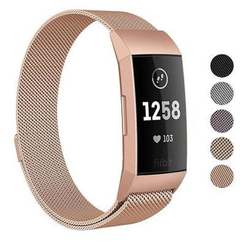 New Milanese loop strap For Fitbit charge 3 watch band  smart bracelet stainless steel belt sports watch strap wrist band
