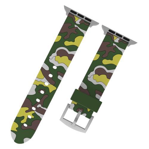 Sport silicone strap For Apple watch band 42mm 38mm Iwatch series 3 2 1 Camouflage wrist bands bracelet watchband belt