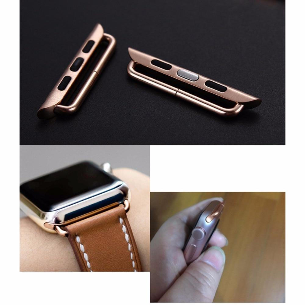 Adapter Connector For Apple Watch 4 44mm/40mm iwatch band series 4 Stainless Steel Buckle clasp adaptor accessories