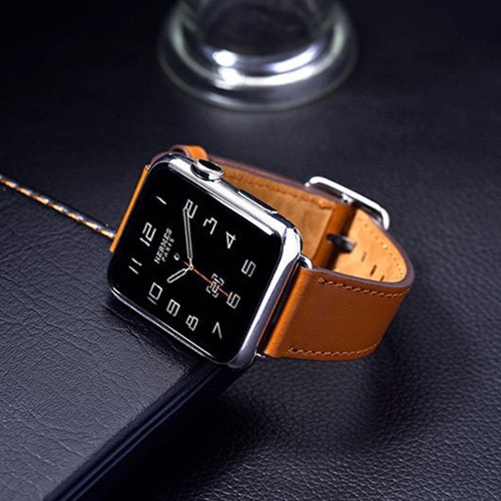 Leather Classic Buckle strap For apple watch band Apple watch 4 3  42mm/44mm iwatch series 3 2 1 wrist belt crazy horse bracelet