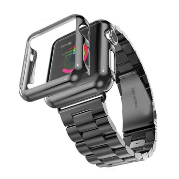 CRESTESD Stainless Steel Strap For Apple Watch band 42mm 38mm iwatch link bracelet metal belt watchband case