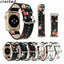 Floral Printed Leather strap For Apple Watch band apple watch 5 4 3 band 42mm/38mm 44mm/40mm correa iwatch band Bracelet watchband