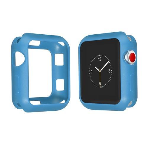 Silicone Cover Case For Apple Watch band apple watch 5 4 3 44mm 40mm iWatch case 42mm/38mm Soft protective Frame Full Protection