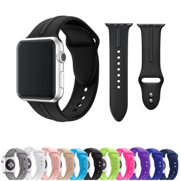Sport strap For Apple Watch band 44mm/40mm silicone correa iwatch series 3/2/1 rubber wristband link bracelet belt