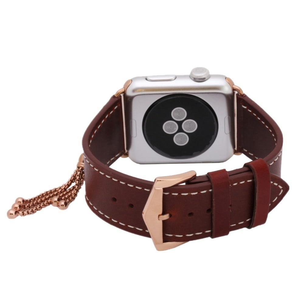 Leather strap For Apple Watch 4 band 44mm/40mm iwatch series 3 2 1 42MM/38MM Ornaments wrist bracelet watchband belt