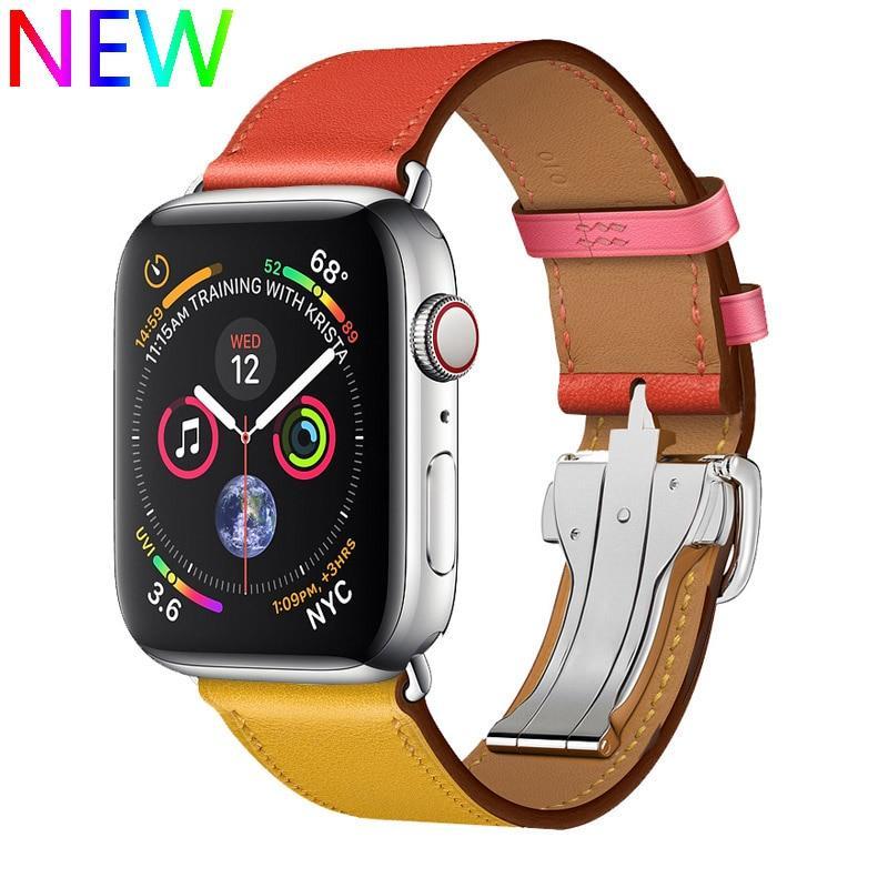 Deployment Buckle Strap For apple watch band Apple Watch 5 4 3 44mm 40mm iwatch band 5 42mm 38mm correa watchband Bracelet belt