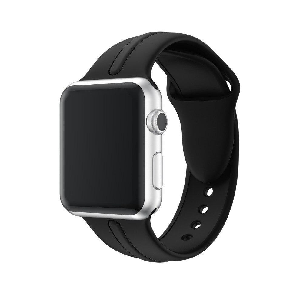 silicone Sport band For Apple Watch 4 44mm/40mm strap correa iwatch series 4/3/2/1 42mm/38mm wrist bracelet rubber belt