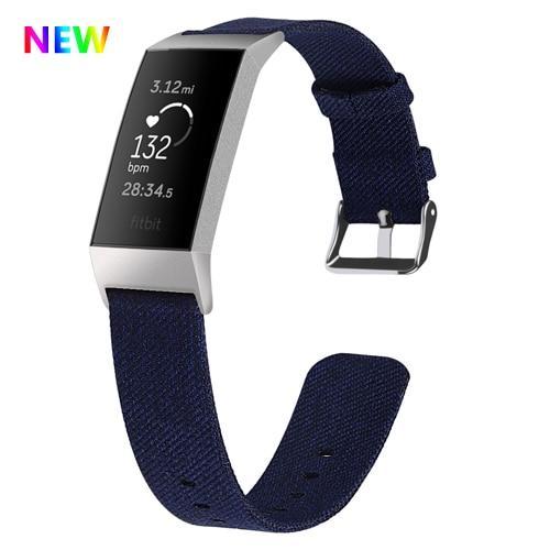 Canvas strap for fitbit charge 3 band replacement watchband Solid color wrist bracelet belt for fitbit charge3 new watchband