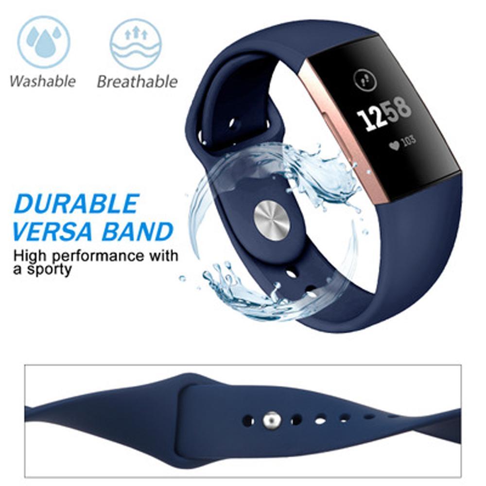 Sport silicone strap for fitbit charge 3 band smart watch High Quality Solid color Breathable Silicone bracelet wristband blet