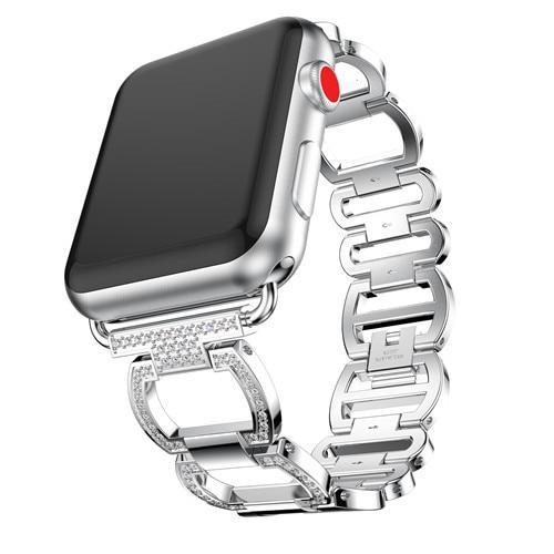 Diamond Strap For Apple Watch Band apple watch 5 4 3 band 44mm/40mm Stainless Steel correa iWatch 42mm/38mm wrist bracelet belt