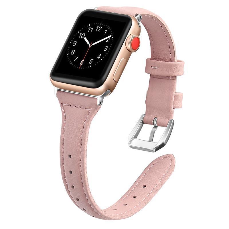 EIMO leather Strap for apple watch band apple watch 4/3/2 iwatch band 42mm/38mm/44mm/40mm slim leather bracelet correa watchband