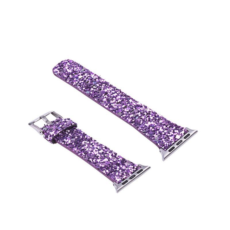 Leather Strap for Apple Watch Band apple watch 5 4 3 44mm/40mm 42mm 38mm iWatch 5/4/3/2/1 band bracelet bling watchband belt