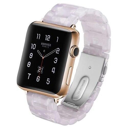 Resin strap For apple watch band apple watch 5 4 3 44mm/40mm 42mm 38mm iwatch 5 4 3 2 1 correa bracelet stainless steel buckle belt