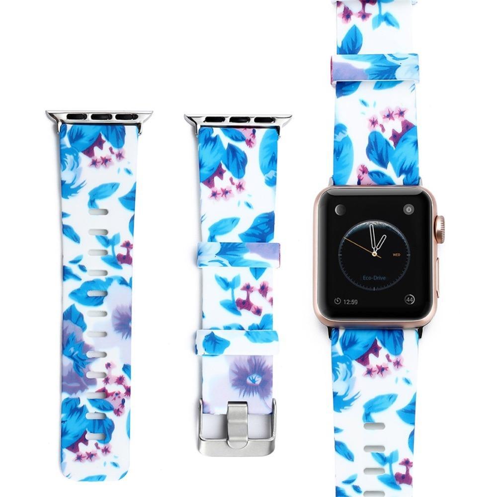 Silicone Sport strap For Apple Watch band 42mm 38mm correa Iwatch series 4/3/2/1 44mm/40mm wrist bracelet watchband belt