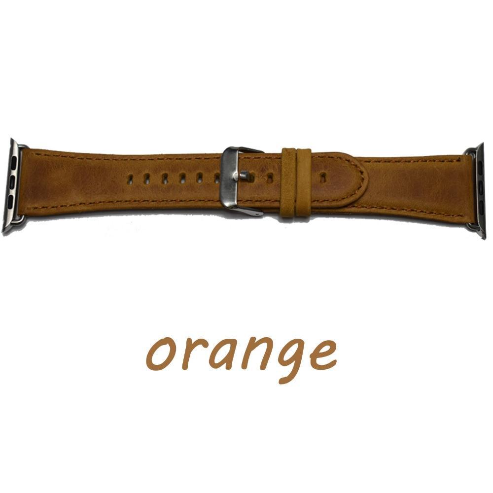 genuine leather strap For Apple Watch band apple watch 5 4 3 44mm/40mm 42mm 38mm crazy horse classic metal clasp watchband belt