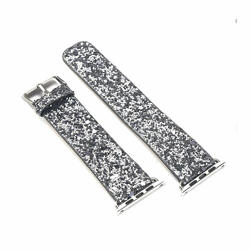 Leather Strap for Apple Watch Band apple watch 5 4 3 44mm/40mm 42mm 38mm iWatch 5/4/3/2/1 band bracelet bling watchband belt