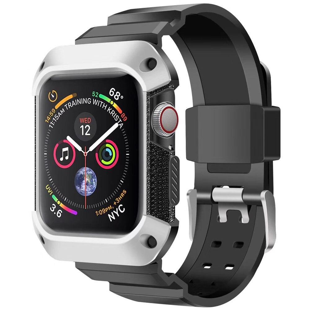 case+strap For Apple Watch band apple watch 4 5 Case 44mm 40mm iwatch 4 5 Rugged TPU Protective cover case watchband bracelet