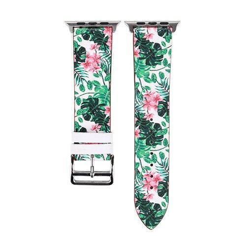 Genuine Leather For Apple Watch band 38MM/42MM iwatch series 3/2/1 flower wrist bands bracelet Belt watchband straps