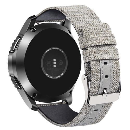 Nylon+Leather Gear s3 frontier Strap for Samsung Galaxy Watch 46mm huawei watch gt strap 22mm watch Band Canvas Belt