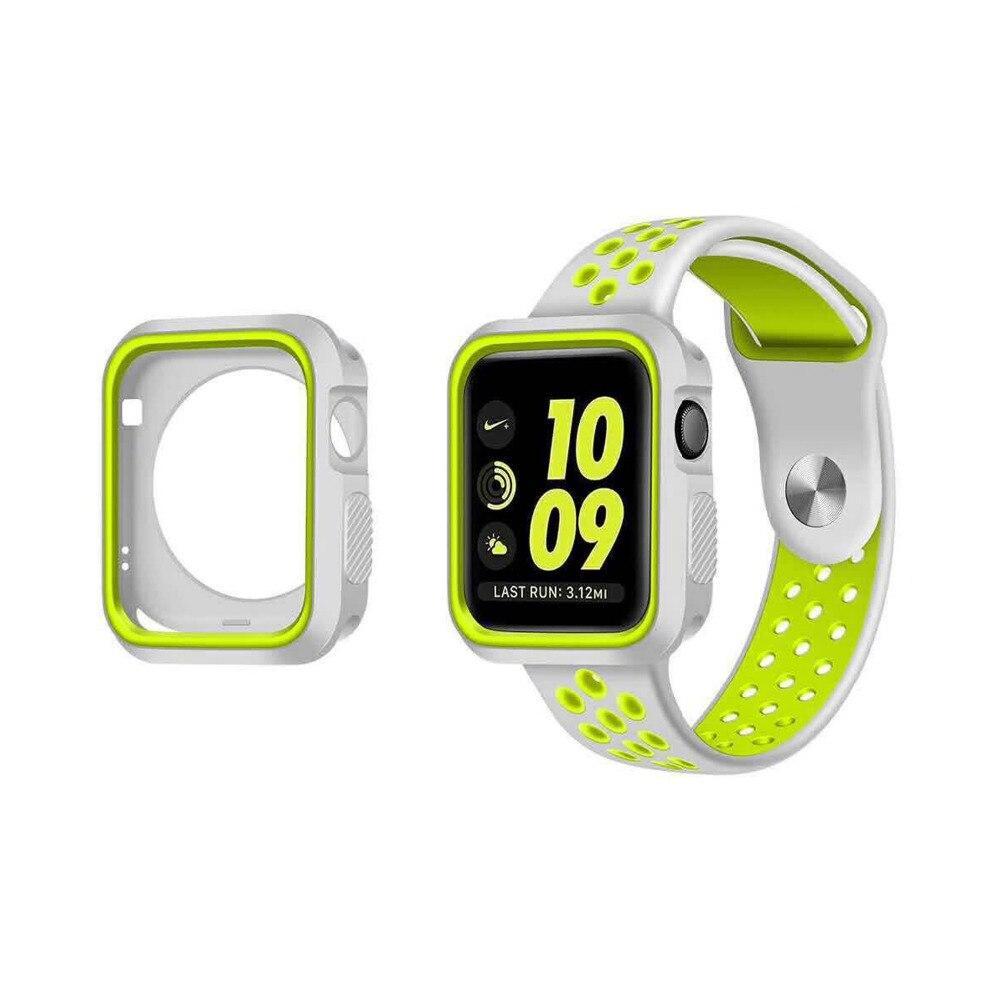 silicone strap+case For Apple watch band apple watch 5 4 3 band 44mm/40mm iwatch 5 4 3 42mm/38mm Bracelet watchband case cover