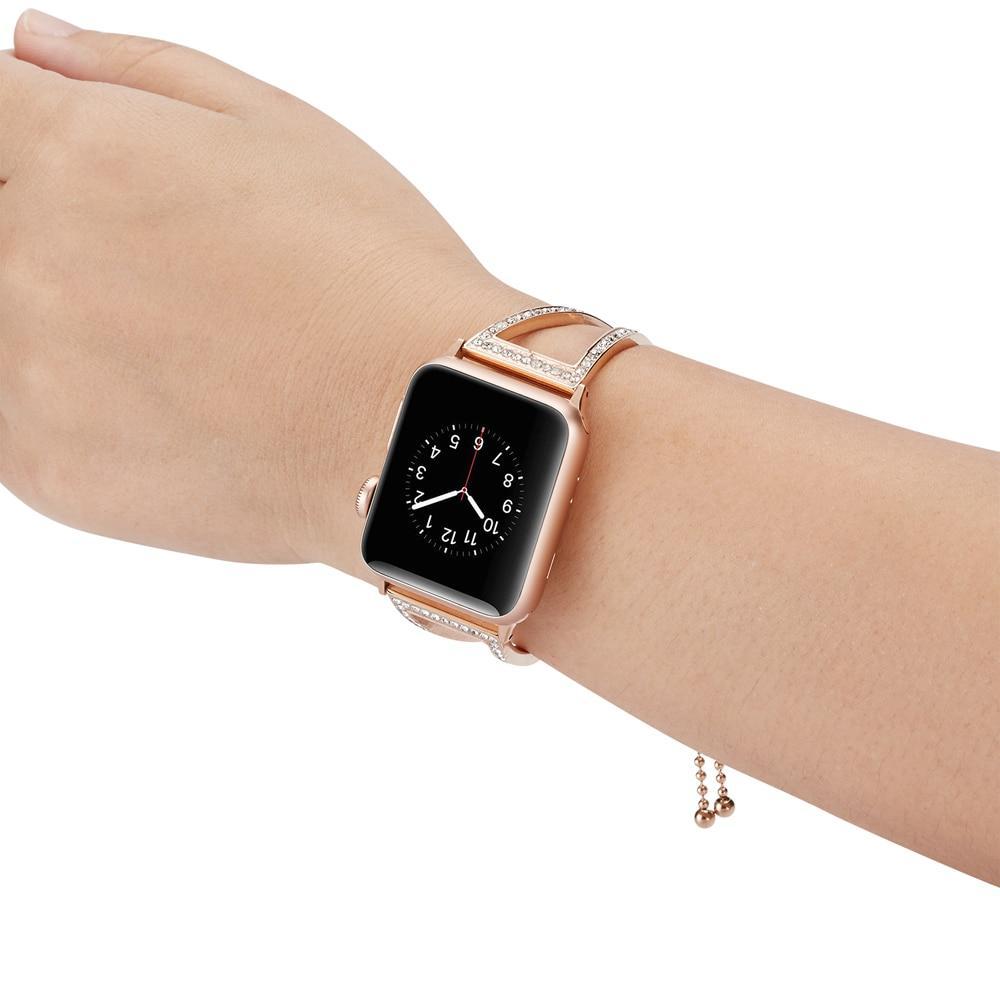Crystal Diamond Strap For Apple Watch 4 Band 44mm 40mm Stainless Steel Iwatch Series 3 2 1 42mm/38mm wrist Bracelet belt