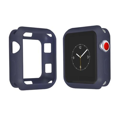 Silicone Cover Case For Apple Watch band apple watch 5 4 3 44mm 40mm iWatch case 42mm/38mm Soft protective Frame Full Protection