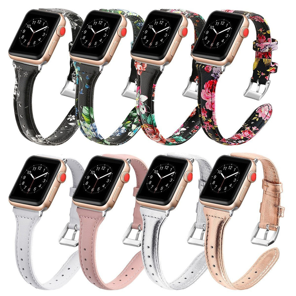 EIMO leather Strap for apple watch band apple watch 4/3/2 iwatch band 42mm/38mm/44mm/40mm slim leather bracelet correa watchband