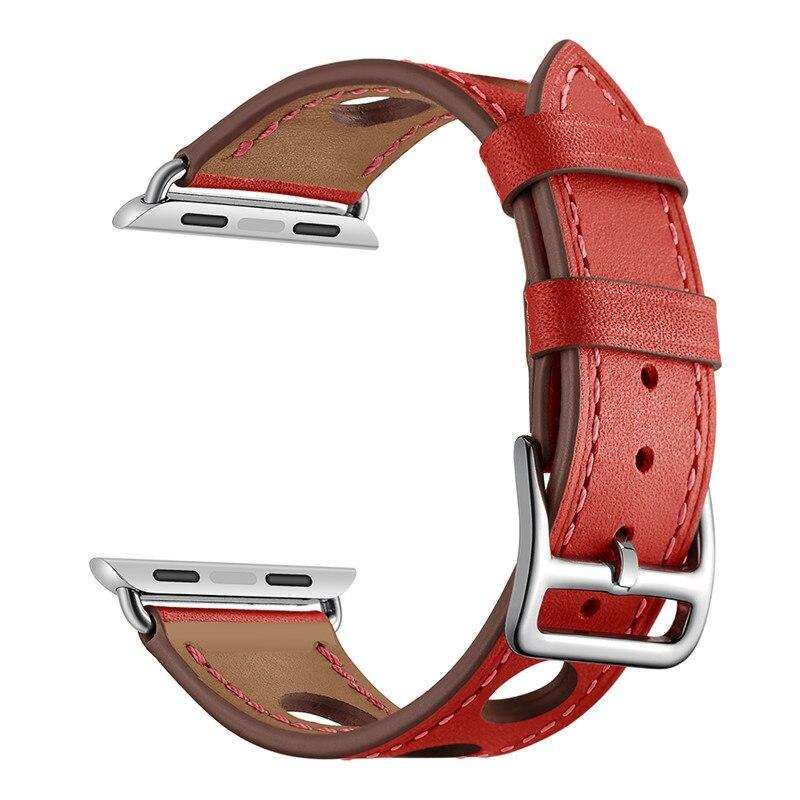 Genuine Leather strap For Apple Watch band apple watch 5 4 3 44mm 40mm iwatch band 5 42mm/40mm Single Tour Bracelet watchband