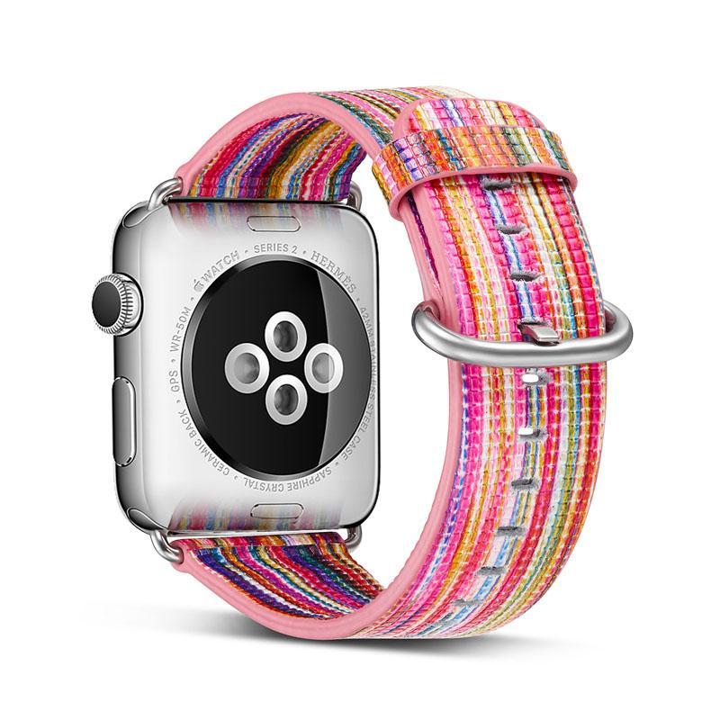 Leathter strap For Apple Watch band apple watch 5 4 3 44mm/40mm Flower print correa iwatch band 5 42mm/38mm bracelet watchband